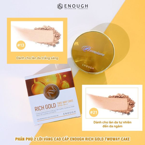 PHẤN PHỦ 2 LÕI CAO CẤP ENOUGH PREMIUM TWOWAY CAKE 13G+13G