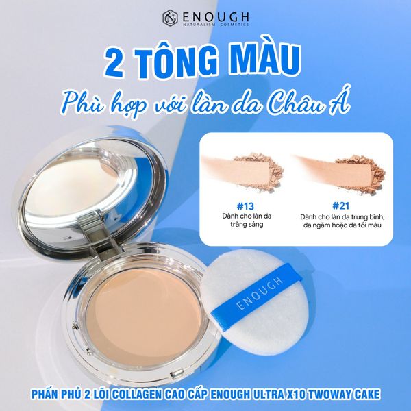 PHẤN PHỦ 2 LÕI CAO CẤP ENOUGH PREMIUM TWOWAY CAKE 13G+13G
