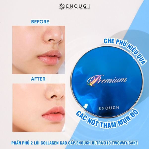 PHẤN PHỦ 2 LÕI CAO CẤP ENOUGH PREMIUM TWOWAY CAKE 13G+13G