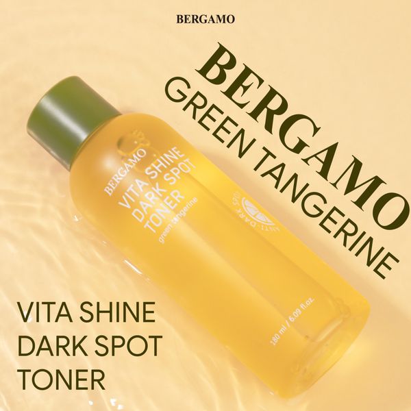 TONER QUÝT XANH TRẮNG DA MỜ THÂM NÁM BERGAMO GREEN TANGERIN VITA SHINE DARK SPOT TONER 180ML