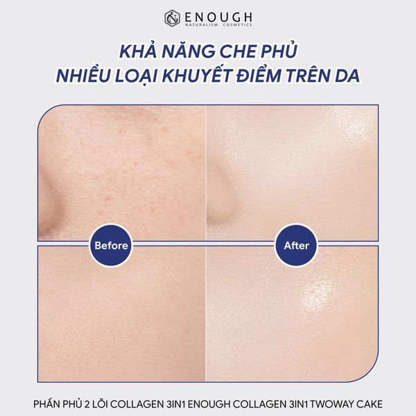 PHẤN PHỦ 2 LÕI COLLAGEN 3IN1 ENOUGH COLLAGEN 3IN1 TWOWAY CAKE 26G