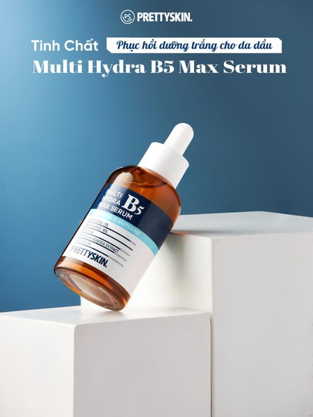 SERUM HỖ TRỢ PHỤC HỒI DƯỠNG TRẮNG MULTI HYDRA MAX B5 PRETTY SKIN DÀNH CHO DA DẦU 50ML [MUA 1 SERUM TẶNG 1 SERUM VITAMIN C QUÝT XANH BERGAMO 10ML]