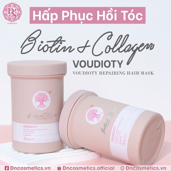 HẤP HỖ TRỢ PHỤC HỒI TÁI SINH TÓC BIOTIN & COLLAGEN VOUDIOTY REPAIRING HAIR MASK 500ML