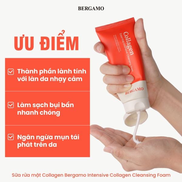 SỮA RỬA MẶT BERGAMO INTENSIVE CLENASER FOAM 120ML