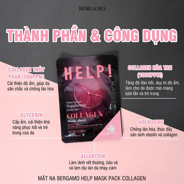 MẶT NẠ BERGAMO HELP MASK PACK