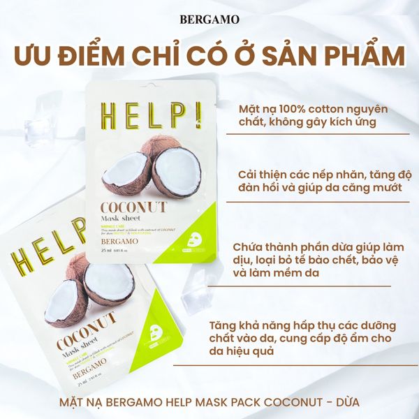 MẶT NẠ BERGAMO HELP MASK PACK