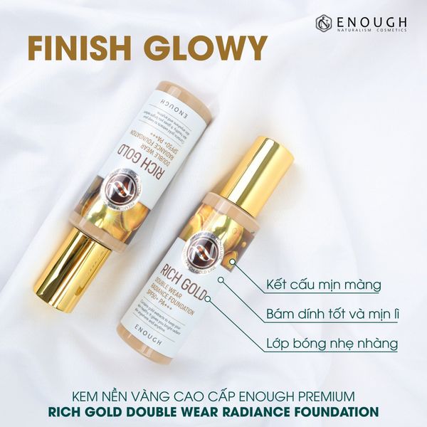 KEM NỀN VÀNG CAO CẤP ENOUGH PREMIUM RICH GOLD DOUBLE WEAR RADIANCE FOUDATION 100ML