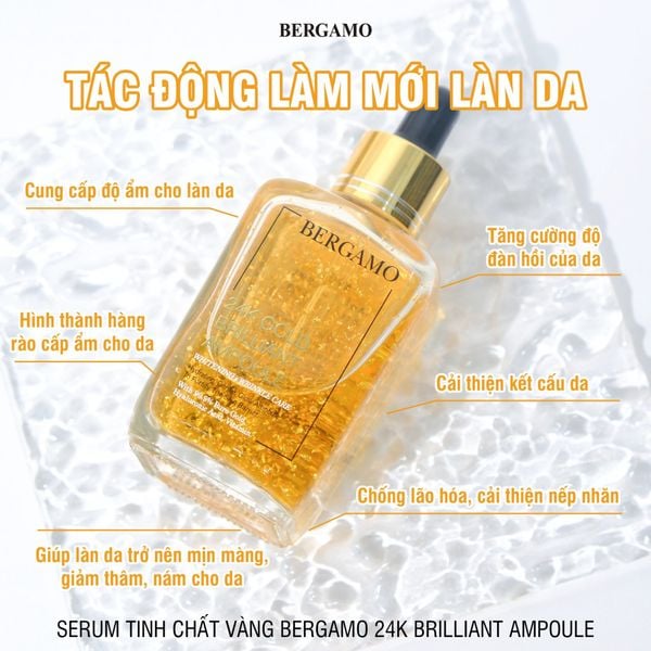 SERUM VÀNG BERGAMO 24K GOLD BRILLIANT AMPOULE 90ML