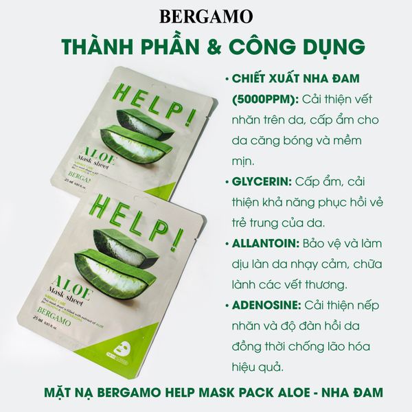 MẶT NẠ BERGAMO HELP MASK PACK