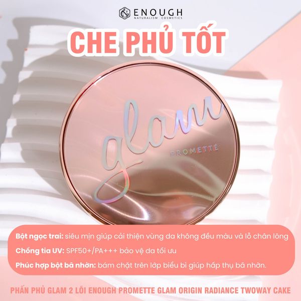 PHẤN PHỦ GLAM 2 LÕI ENOUGH POMETTE GLAM ORIGIN RADIANCE TWOWAY CAKE