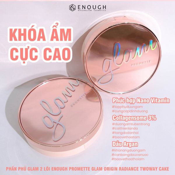 PHẤN PHỦ GLAM 2 LÕI ENOUGH POMETTE GLAM ORIGIN RADIANCE TWOWAY CAKE