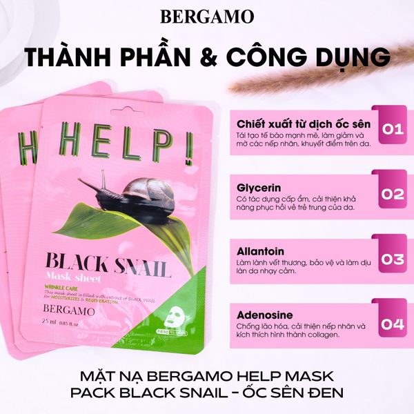 MẶT NẠ BERGAMO HELP MASK PACK