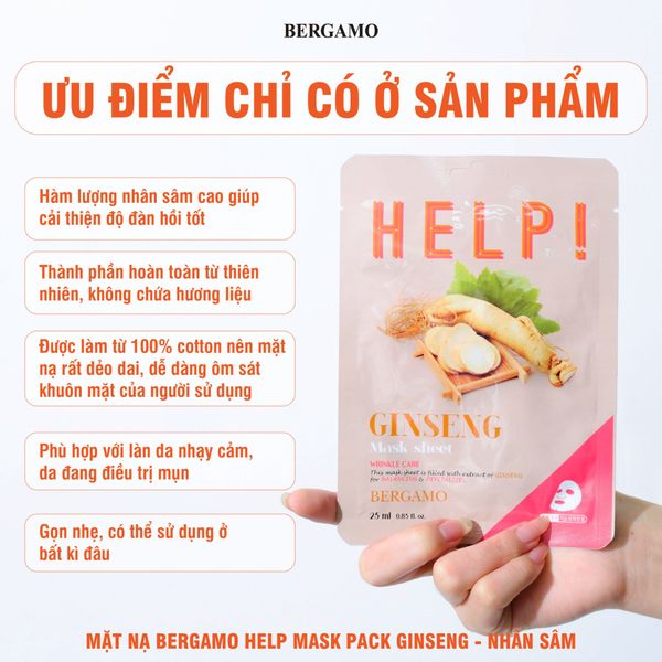 MẶT NẠ BERGAMO HELP MASK PACK