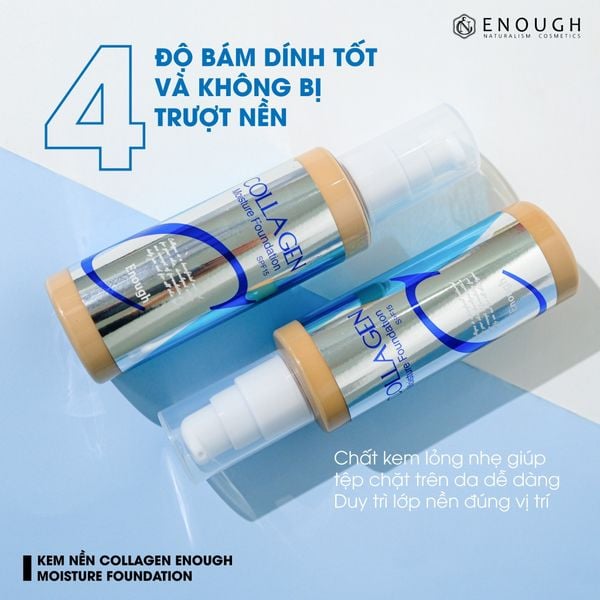 KEM NỀN COLLAGEN MOISTURE ENOUGH FOUNDATION SPF15 (TẶNG 1 MÚT TRANG ĐIỂM JARY)