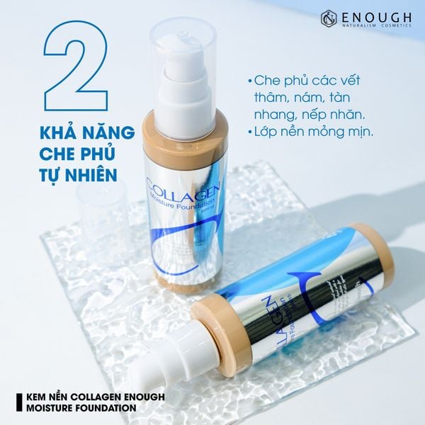 KEM NỀN COLLAGEN MOISTURE ENOUGH FOUNDATION SPF15 (TẶNG 1 MÚT TRANG ĐIỂM JARY)