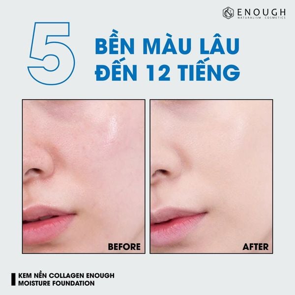 KEM NỀN COLLAGEN MOISTURE ENOUGH FOUNDATION SPF15 (TẶNG 1 MÚT TRANG ĐIỂM JARY)