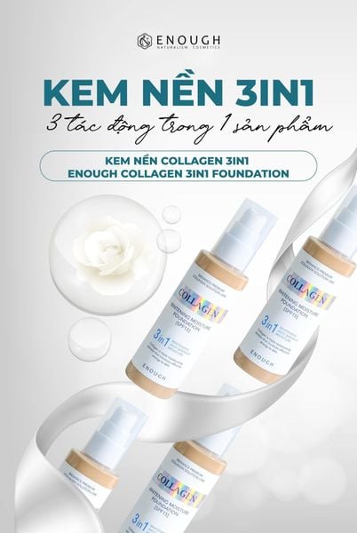 KEM NỀN COLLAGEN 3IN1 ENOUGH COLLAGEN 3IN1 FOUNDATION 100ML