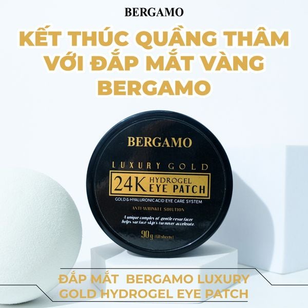 ĐẮP MẮT BERGAMO LUXURY GOLD HYDROGEL EYE PATCH (60PCS) 90G