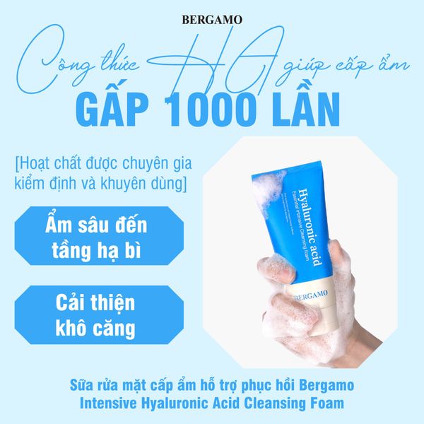 SỮA RỬA MẶT BERGAMO INTENSIVE CLENASER FOAM 120ML