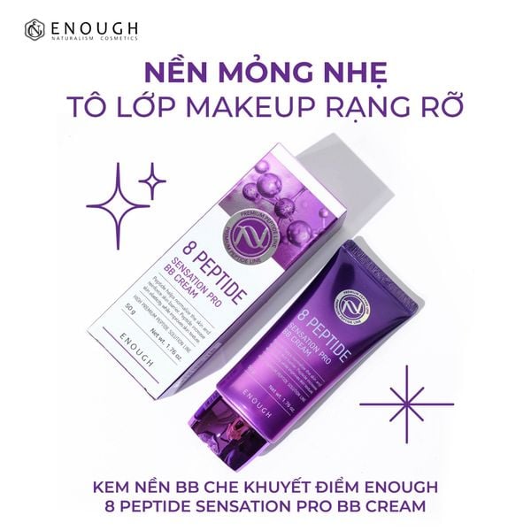 KEM NỀN BB CHE KHUYẾT ĐIỂM ENOUGH 8 PEPTIDE SENSATION PRO BB CREAM 50G