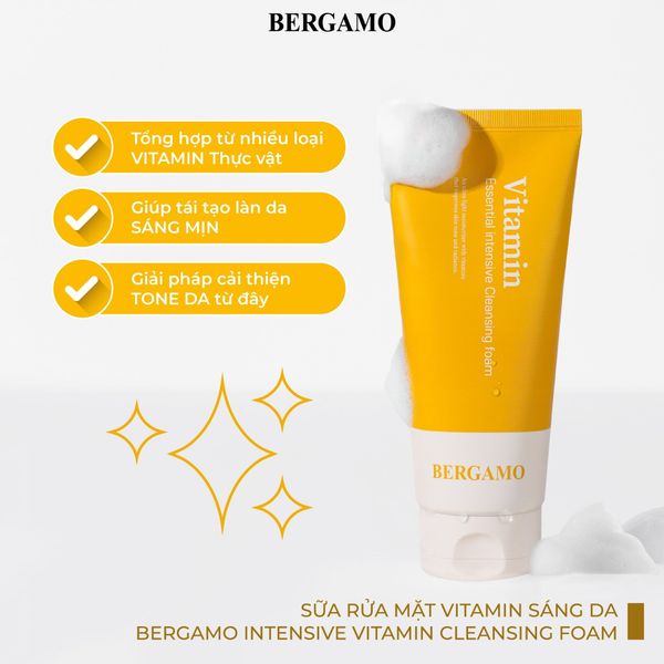 SỮA RỬA MẶT BERGAMO INTENSIVE CLENASER FOAM 120ML