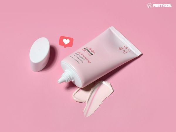 KEM CHỐNG NẮNG NÂNG TONE PRETTY SKIN PINK TONE UP SUN CREAM 50ML [MUA 1 KEM CHỐNG NẮNG TẶNG 1 MẶT NẠ OHESI 25K]