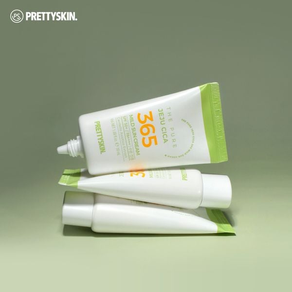KEM CHỐNG NẮNG HÀNG NGÀY PRETTY SKIN THE PURE 365 JEJU CICA MILK SUN CREAM 50ML