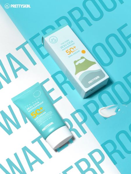 KEM CHỐNG NẮNG KHÔNG TRÔI PRETTY SKIN JEJU CICA WATERPROOF SUN CREAM 50ML