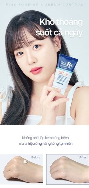 KEM CHỐNG NẮNG PHỤC HỒI PRETTY SKIN MULTI HYDRA B5 OIL CONTROL SUN CREAM DÀNH CHO DA DẦU 50ML [MUA 1 KEM CHỐNG NẮNG TẶNG 1 SERUM QUÝT XANH 10ML]