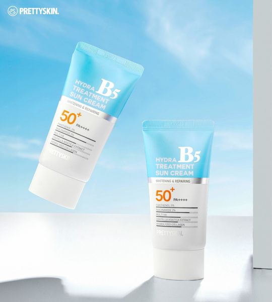 KEM CHỐNG NẮNG HỖ TRỢ PHỤC HỒI PRETTY SKIN HYDRA B5 SUN CREAM 70ML [MUA 1 KEM CHỐNG NẮNG TẶNG 1 SERUM VITAMIN C QUÝT XANH BERGAMO 10ML]