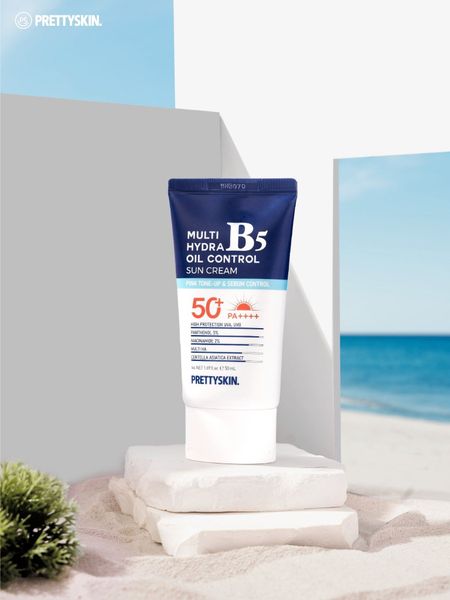 KEM CHỐNG NẮNG PHỤC HỒI PRETTY SKIN MULTI HYDRA B5 OIL CONTROL SUN CREAM DÀNH CHO DA DẦU 50ML