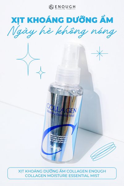 XỊT KHOÁNG DƯỠNG ẨM COLLAGEN ENOUGH COLLAGEN MOISTURE ESSENTIAL MIST 100ML