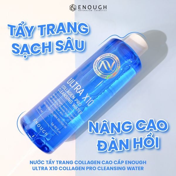 NƯỚC TẨY TRANG CAO CẤP ENOUGH PRO CLEANSING WATER 500ML