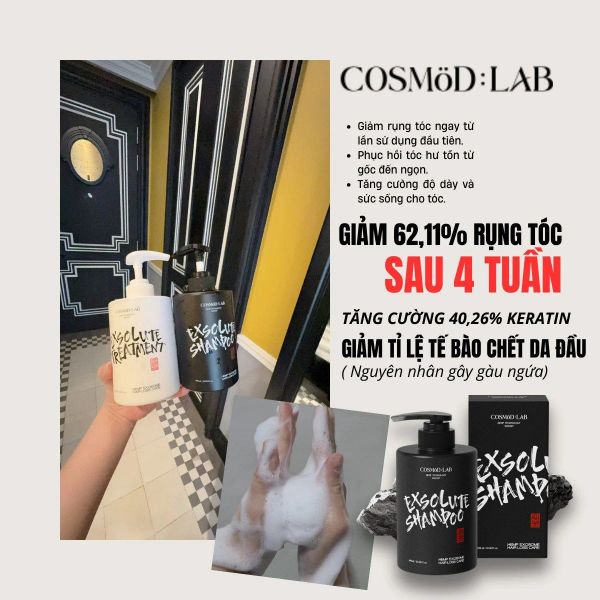 DẦU GỘI XẢ KÍCH THÍCH MỌC TÓC COSMOOD LAB EXSOLUTE TREATMENT