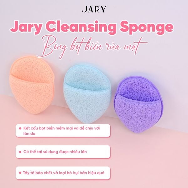 MIẾNG RỬA MẶT BỌT BIỂN JARY CLEANSING SPONGE