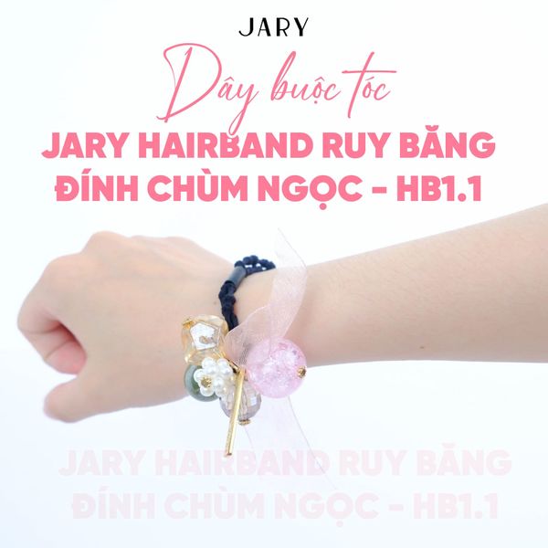 DÂY BUỘC TÓC JARY HAIRBAND RUY BĂNG ĐÍNH CHÙM NGỌC - HB1 - HB1.1