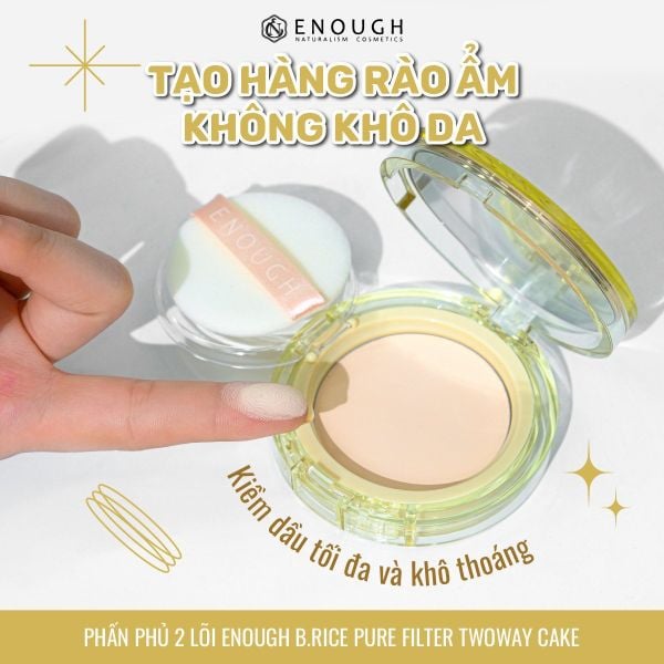 PHẤN PHỦ ENOUGH B.RICE PURE FILTER TWO WAY CAKE 12G