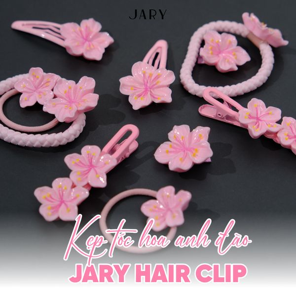 KẸP TÓC HOA ANH ĐÀO JARY HAIR CLIP SET 2 CÁI - HC2 - HC2.5