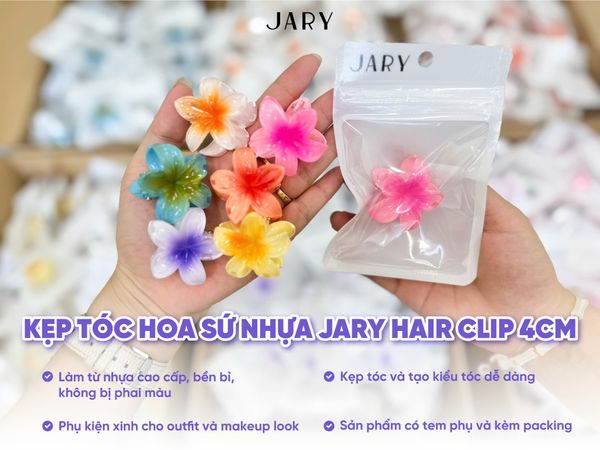 KẸP TÓC HOA SỨ NHỰA JARY HAIR CLIP 4CM - HC2 - HC2.7