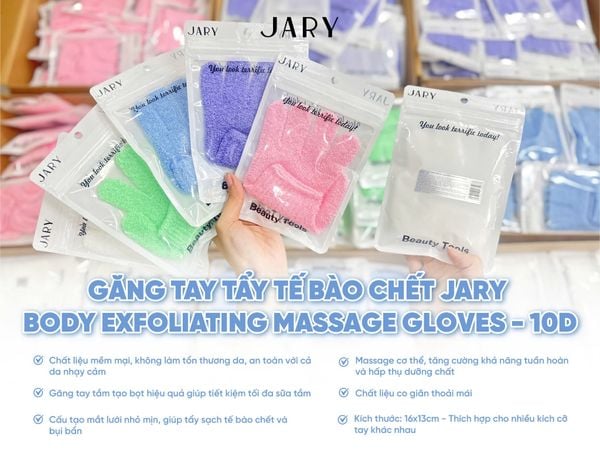 GĂNG TAY TẨY TẾ BÀO CHẾT JARY BODY EXFOLIATING MASSAGE GLOVES - 10D
