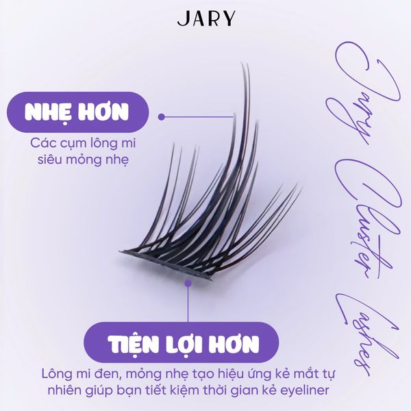 LÔNG MI CỤM TỰ NHIÊN JARY CLUSTER LASHES - HỘP NHỰA 5 HÀNG