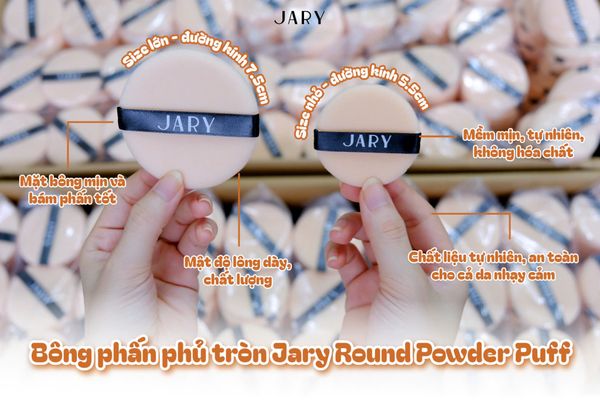 BÔNG PHẤN PHỦ TRÒN LỚN JARY BIG ROUND POWDER PUFF