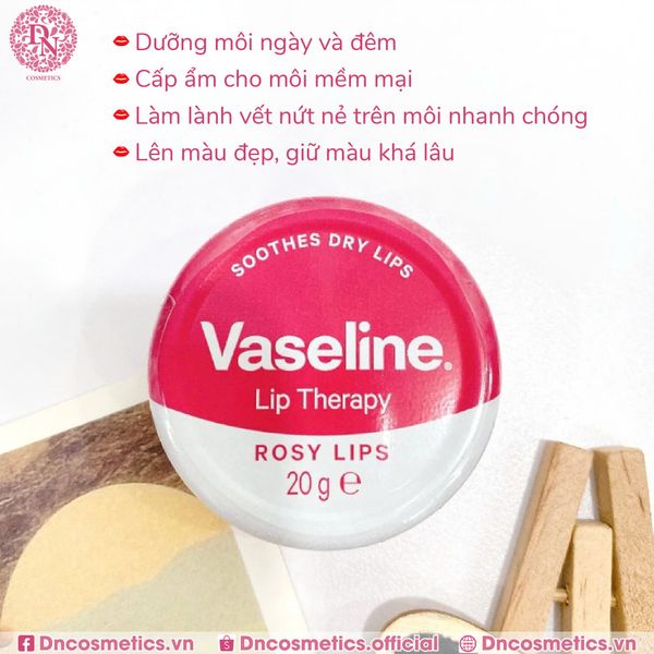 SÁP DƯỠNG MÔI VASELINE ROSY LIP 20G