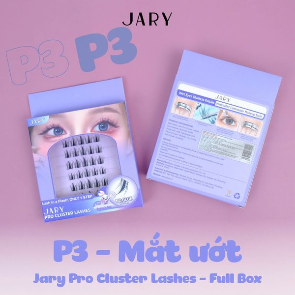 LÔNG MI CỤM CÓ SẴN KEO JARY PRO CLUSTER LASHES HỘP NHỰA 6 HÀNG