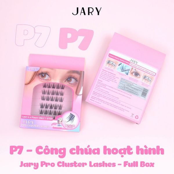 LÔNG MI CỤM CÓ SẴN KEO JARY PRO CLUSTER LASHES HỘP NHỰA 6 HÀNG