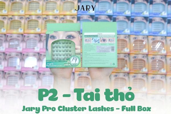 LÔNG MI CỤM CÓ SẴN KEO JARY PRO CLUSTER LASHES HỘP NHỰA 6 HÀNG