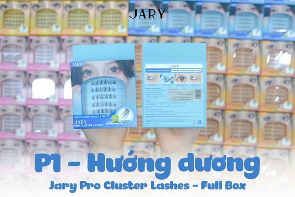 LÔNG MI CỤM CÓ SẴN KEO JARY PRO CLUSTER LASHES HỘP NHỰA 6 HÀNG