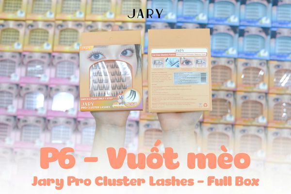 LÔNG MI CỤM CÓ SẴN KEO JARY PRO CLUSTER LASHES HỘP NHỰA 6 HÀNG