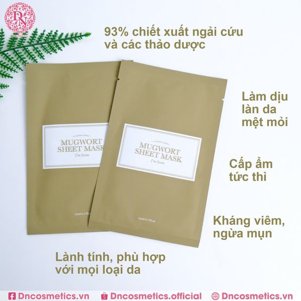 MẶT NẠ I'M FROM CHIẾT XUẤT NGẢI CỨU LÀM DỊU DA 23ML