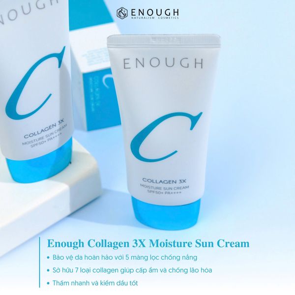KEM CHỐNG NẮNG ENOUGH COLLAGEN 3X MOISTURE SUN CREAM SPF50 PA 50ML